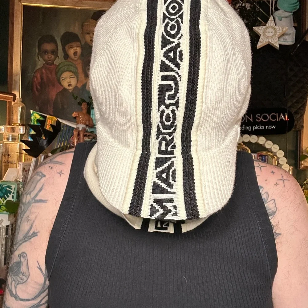 Marc Jacobs Cream Balaclava with Black Accents